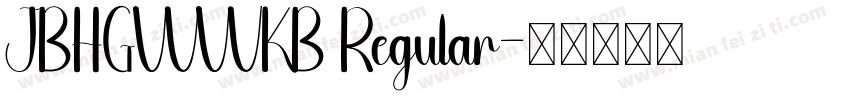 JBHGWWKB Regular字体转换